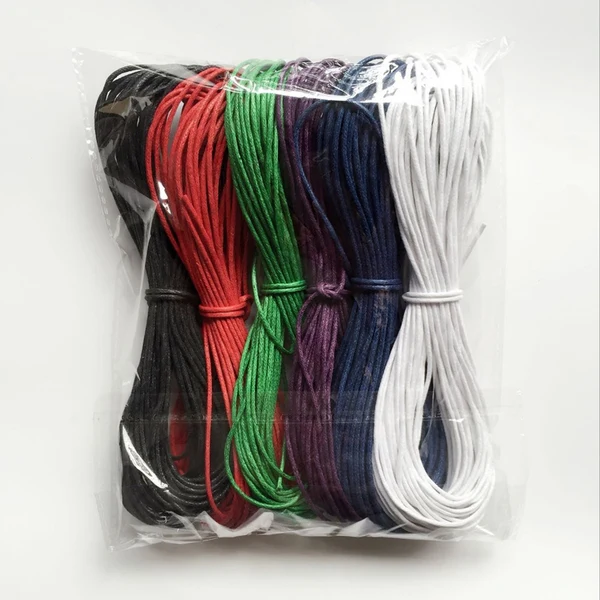 Functional Maxbell 10 Meter 1.5mm Waxed Wax Cotton Cord String Thread Wire Jewelry Bracelet Making 5 Smooth