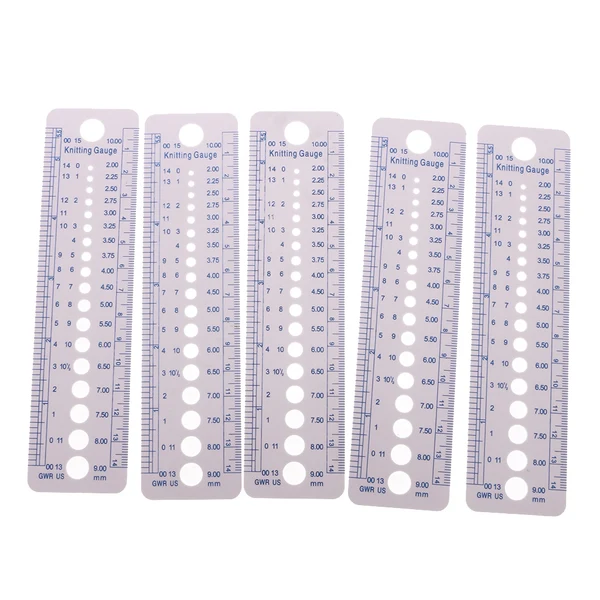 Expertly Made Maxbell 2-10mm 5pcs Knitting Needle Gauge Inch cm Ruler Tools for Crochet Hook Crafts Luxury
