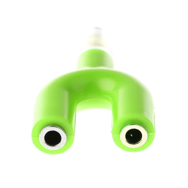 Solid Maxbell 3.5mm Stereo Splitter Audio to Mic Headset Jack Plug Adapter for Smartphone Green Outstanding