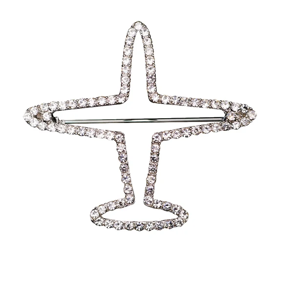 Healthy Maxbell Crystal Rhinestone Hollow Airplane Brooch Pins Suit Clothes Clips Lapel Pin Artisan