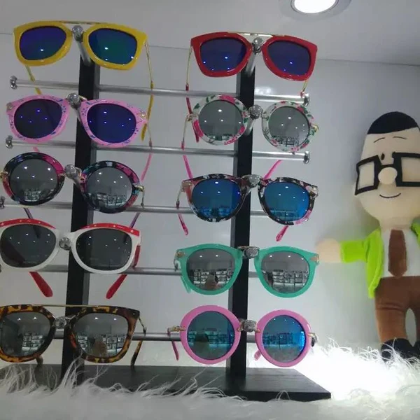 Trendy Maxbell 6-Layer Sunglasses Eyeglasses Display Wooden Frame Rack Stand Holder Organizer Black Responsible