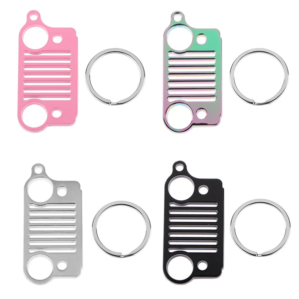 First-Class Maxbell Stainless Steel Key Chain Grill for Jeep Key Ring CJ JK TJ YJ XJ-Multicolor Carefully Designed