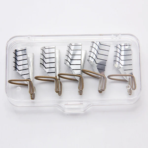 Elegant Maxbell Nail Forms UV Gel Tool Acrylic Tips Reusable Extension Guide Form-Silver Carefully Designed