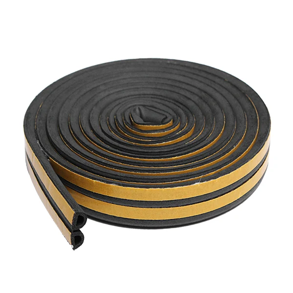 Elegant Maxbell 5m Foam Self Adhesive Window Door Excluder Seal Strip Tape D 9x7.5mm Black Trusted