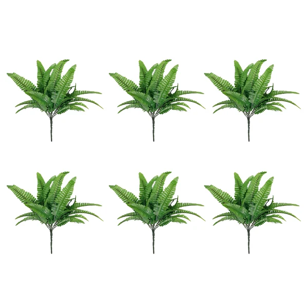 High-Performance Maxbell 6 Pieces Simulation Imitation Fern Plastic Artificial Foliage Plant Leaves Home Garden Art Decor Handicrafts Advanced