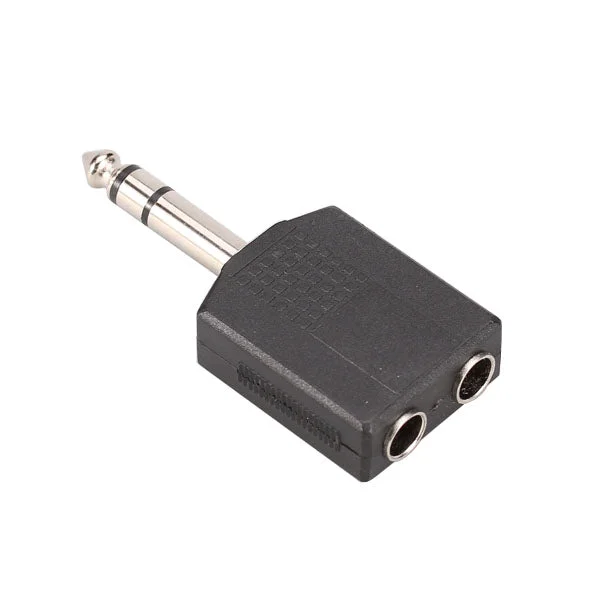 Fashionable Maxbell 6.35mm Mono Plug Male To 2 x 6.35mm Mono Jack Audio Adapter Pure