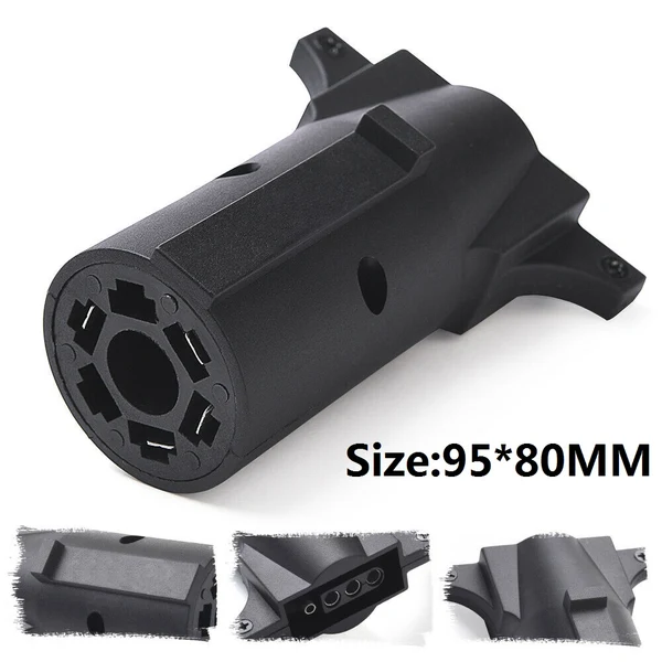 Specialty Maxbell 7 Way Round to 4 Way Pin Flat Trailer Light Adapter Plug Connector RV Boat Official