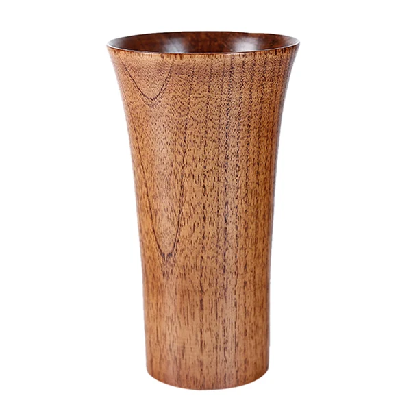 Refined Maxbell Wooden Cup Handmade Coffee Tea Beer Juice Milk Mug Drink 7.5cmx13.5cm Powerful