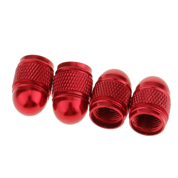Convenient Maxbell 8 Pieces Red Purple Aluminum Bullet Tire Valve Stem Air Port Cover Cap Powerful