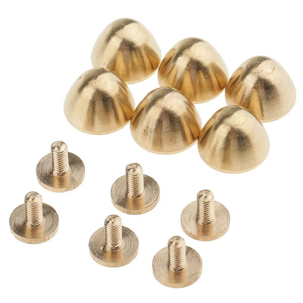 Authentic Maxbell 6 Pieces Brass Spike Cone Studs Rivets Press Pins DIY Leather Crafts 12x9 mm Recyclable