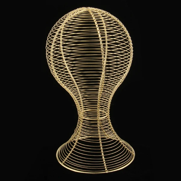 Convenient Maxbell Metal Hat Cap Helmet Rack Hair Wigs Holder Drying Storage Display Stand Gold Specialty