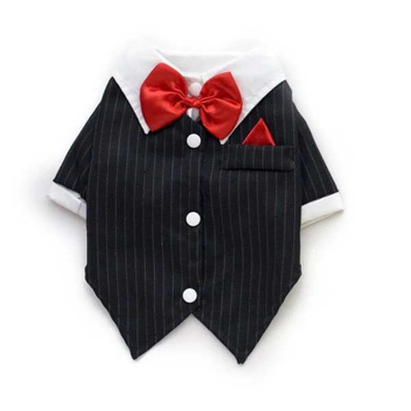 Practical Maxbell Maxbell Soft Comfortable Adorable Red Bow Tie Button Pet Tux Suit Wedding Birthday Party Supplies White Black S Relaxed