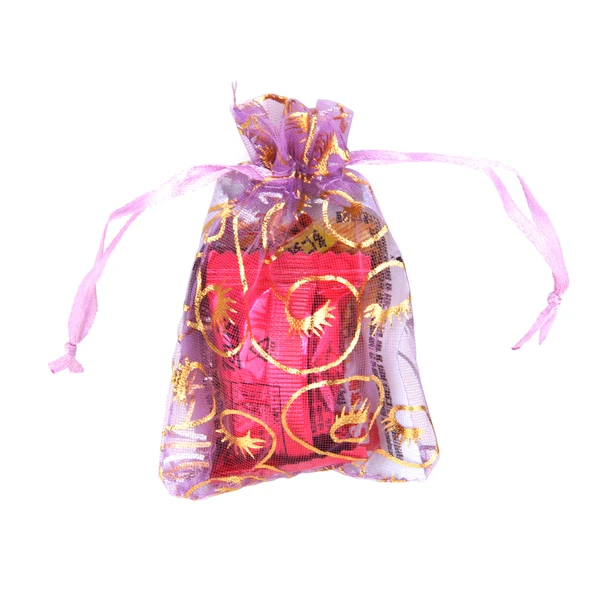 Long-Lasting Maxbell Wedding Birthday Party Favor Gift Bags Jewelry Safe Storage Candy Pouches Drawstring Bag 7x9cm Pack of 100PCS Purple Fine