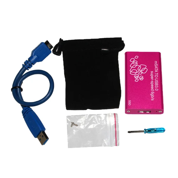 Easy-to-Use Maxbell Aluminum mSATA Solid State Hard Drive to USB 3.0 SSD Enclosure Adapter Case High-Quality