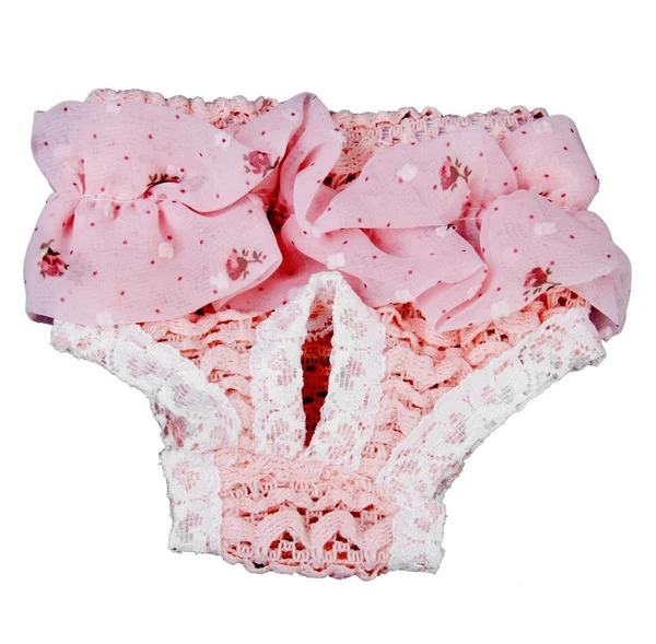Crafted Maxbell Maxbell Waterproof Comfortable Pink Drape Pierced Design Floral Chiffon White Lace Dog Physical Pant Pet Supplies Pink L Functional