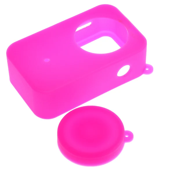 Dependable Maxbell Rubber Housing Case Skin Cover Lens Cap Protector For Xiaomi Mijia Cameras Rose Red Effective