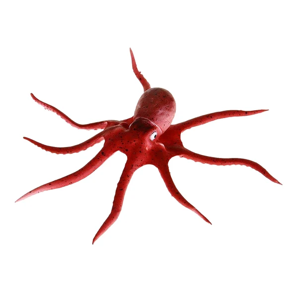 Carefully Designed Maxbell Maxbell Artificial Soft Silicone Glowing Effect Octopus with Sucker Fish Aquarium Tank Decoration Ornaments Pet Supplies Brown S Flexible