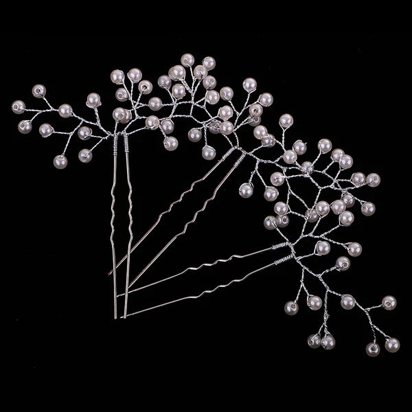 Convenient Maxbell 3 set Ladies Pearls Gypsophila Hair Pin Clip Wedding Prom Hair Accessories Specialty