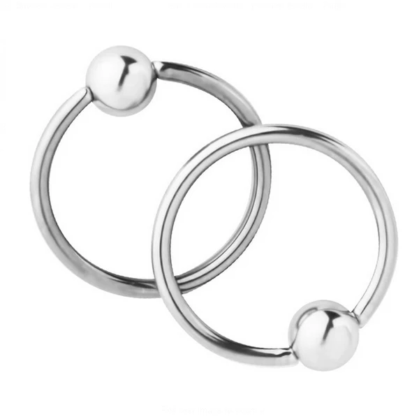 Excellent Maxbell 2 Pairs 316L Stainless Steel Captive Bead Nose Tragus Lip Nipple Belly Rings Fine Crafted