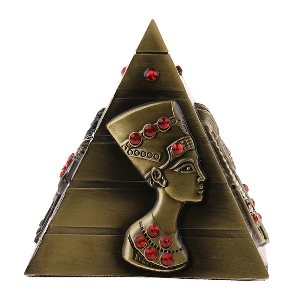 Advanced Maxbell Metal Handicrafts Egyptian Pyramid Building Model Home Bookshelf Ornaments Natural