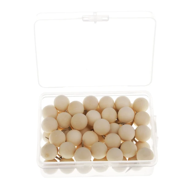 Breathable Maxbell 60 Pieces Round Wood Push Pins Thumb Tacks Thumb Map Tacks for Photos Maps Cork Boards Homemade Crafts Smart