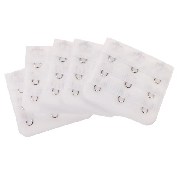 Comfortable Maxbell 10 Pcs Elastic Bra Strap Extension Bra Extender 3 x 3 Hook White Black Natural