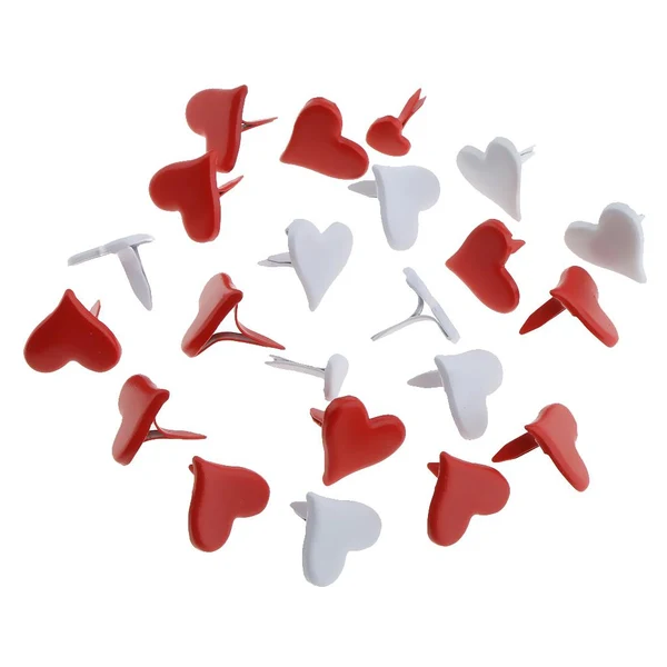 Artisan 200 Pieces Heart Flower Shape Mini Brads Paper Fastener Scrapbooking Crafts Refined