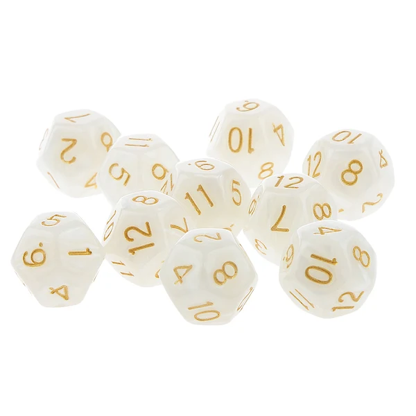 Soft Maxbell 2 Pack 20pcs Twelve Sided Dice D12 Playing RPG Party Game Dices White Black Original Design