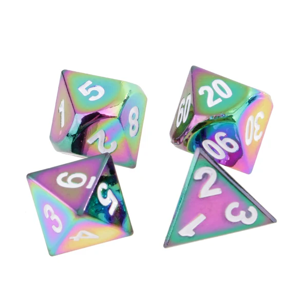 Smart Maxbell 14PCS Polyhedral Dice 16mm for Dungeons and Dragons Dice Table Game Rainbow Genuine