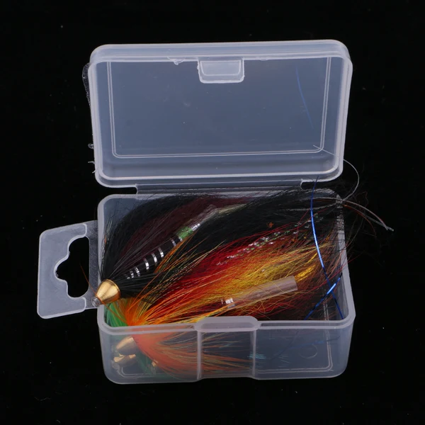 Functional Maxbell 4Pc Tube Flies Cone Heads 4 Color Salmon And Sea Trout Fly Fishing Carefully Designed