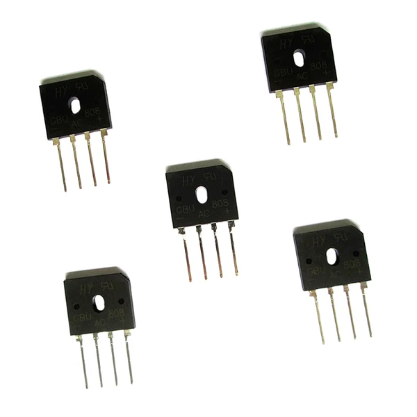 Efficient Maxbell 5 piece GBU808 Bridge Rectifier Diode Flat Bridge 8A 800V Single Phase 4 Pin Excellent