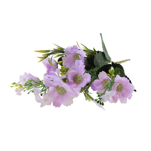 Dependable Maxbell Artificial 10-Head Cherry Blossoms Silk Flower Bouquet Wedding Party Decor Purple Environmentally Friendly