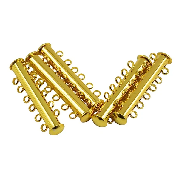 Fine Maxbell 5 Sets Multi Strand Slide Magnetic Clasps DIY Jewelry 6 strand 35x10x6mm Soft