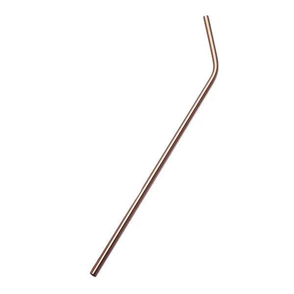 Modern Maxbell 1 Piece Long Bent Stainless Steel Cocktail Drinking Mixing Straw Rose Gold Artisan