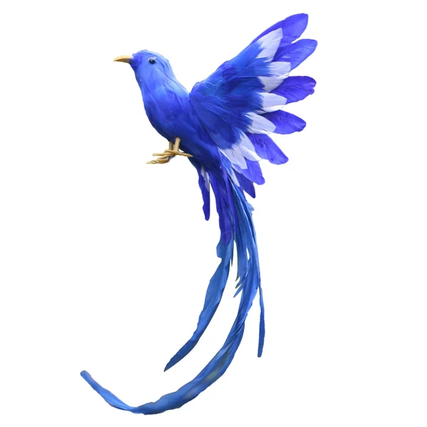 Original Maxbell Artificial Bird Feathered istic Garden Home Decor Ornament Blue Tail Smooth