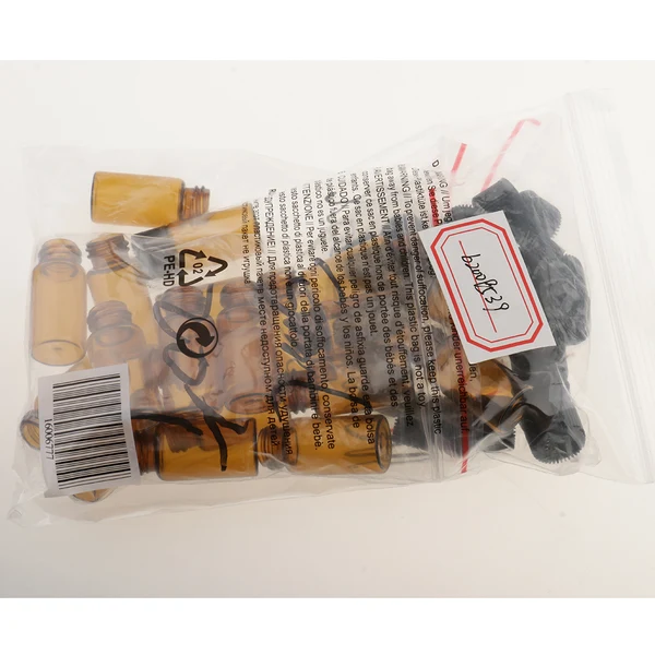 Quality Maxbell Lots 20pcs Empty Clear Glass Dram Bottles Vials With Black Screw Cap Brown 3ml Optimized