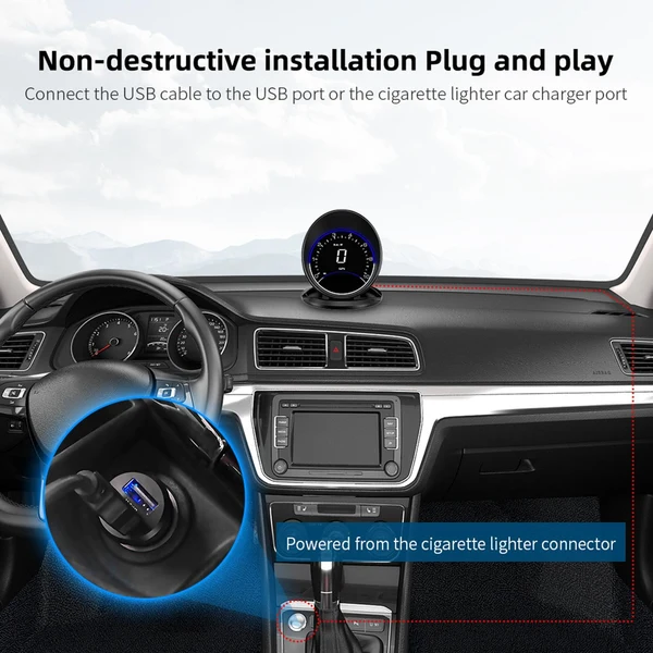 Original Design Maxbell Car HUD Display GPS Display Speedometer Quality Material Durable Casual