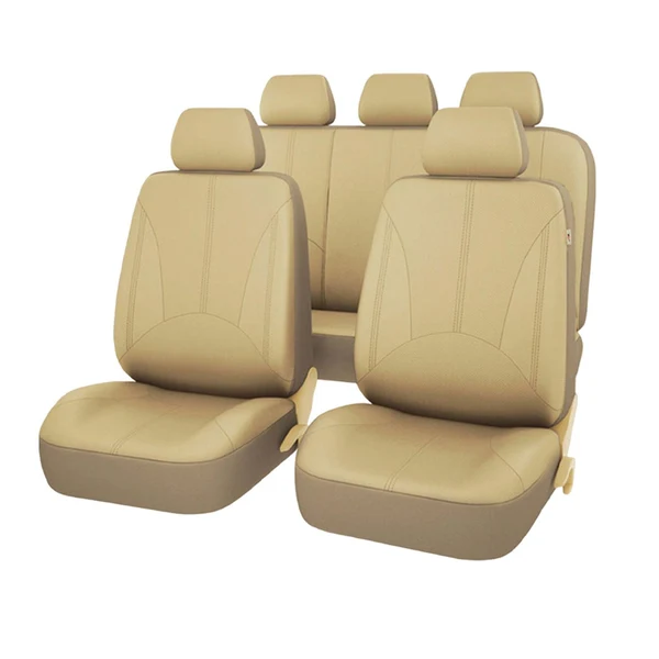 Effective Maxbell Car Seat Covers Classic Washable Luxurious for Most Car Su Auto Parts Beige 9pcs Next-Generation