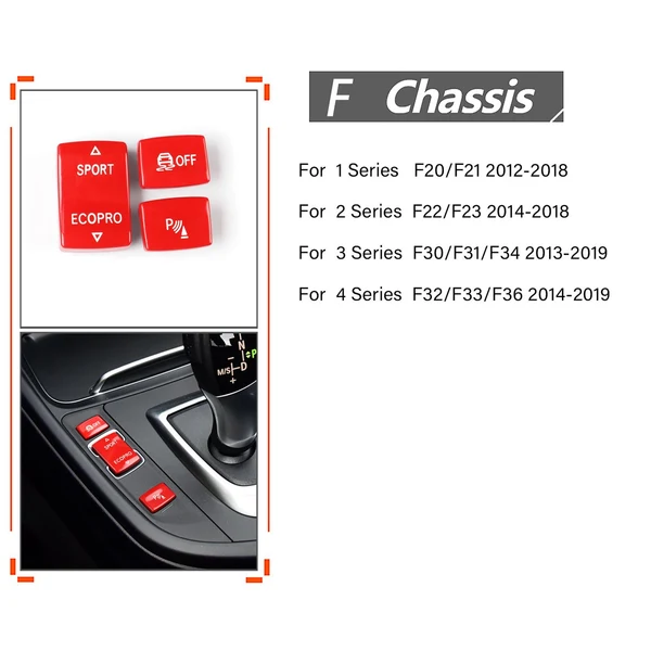 Versatile Maxbell AntiSlip sport Off P Button for BMW 1S F20 F212012to 2018 Red Authentic