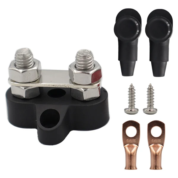 Unique Maxbell power Distribution Terminal Block Kits 48V for Truck Car RV Black with Gasket World-Class