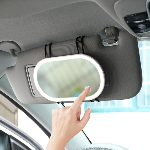 Excellent Maxbell Visor Vanity Mirror with Lights Sun Shading Cosmetic Mirror for SUV Pink Powerful