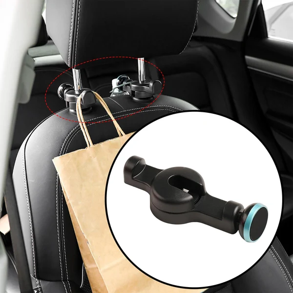 Clean Maxbell Car Seat Back Hook with Phone Holder Accessories for Clothes Bags Blue Premium