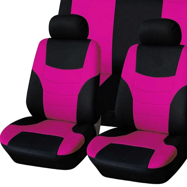 Elegant Maxbell 8 Pieces Car Seat Covers Wear Resistant for Vehicles All Seasons Su Pink Unique