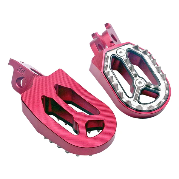 Flexible Maxbell Motorcycle Foot Pegs Replace Widen for off Motorcycle Refitting Red Reliable