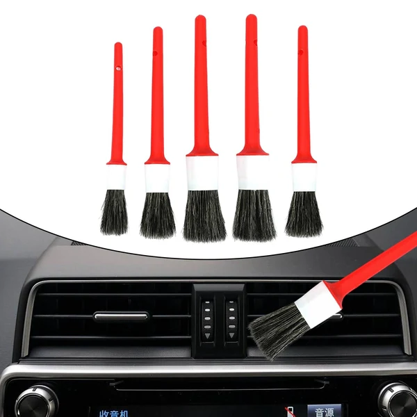 Casual Maxbell Red Color Car Automobile Detailing Brush Accessories with Hole On Handle Clean