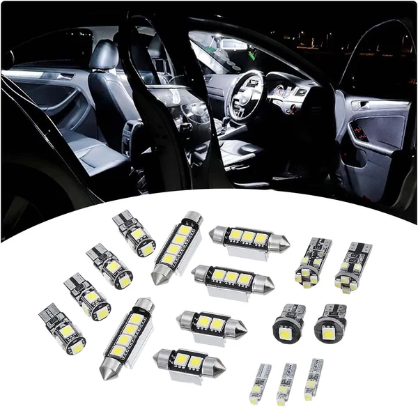Natural Maxbell 17x LED SMD Bulb Kit 6000K for Car Interior Easy Installation Accessory Selected