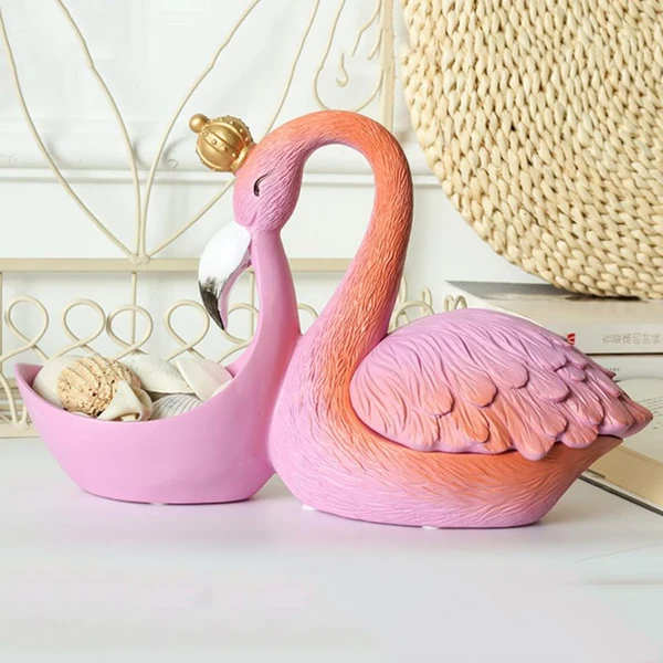 Top-Quality Maxbell Pink Flamingo Sandwich Biscuit Candies Holder Tray Party Supplies Food Serving Bowl Jewelry Earrings Keys Case Fine Crafted