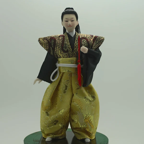 Proven Maxbell 12inch Japanese Kimono Samurai Doll Kokeshi Handicraft Home Decoration Green Clothes Functional