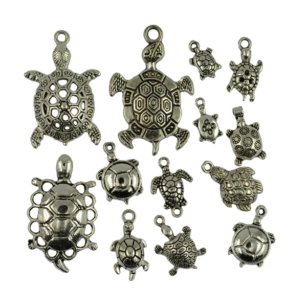 Excellent Maxbell 20pcs Tibetan Silver Assorted Ocean Sea Turtle Tortoise Charms Pendants Effective