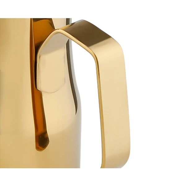 World-Class Maxbell Stainless Steel Coffee Frothing Milk Jug Pull Flower Cylinder Cup 550ml Gold Professional